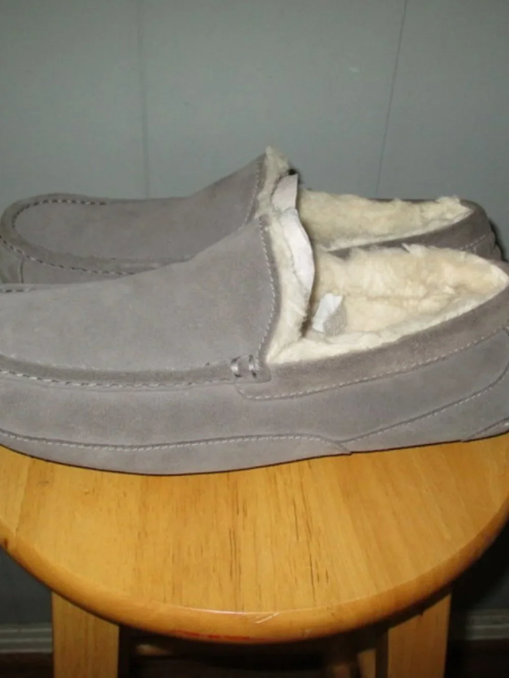 UGG Gray Suede Moccasin/Slippers Sz 12